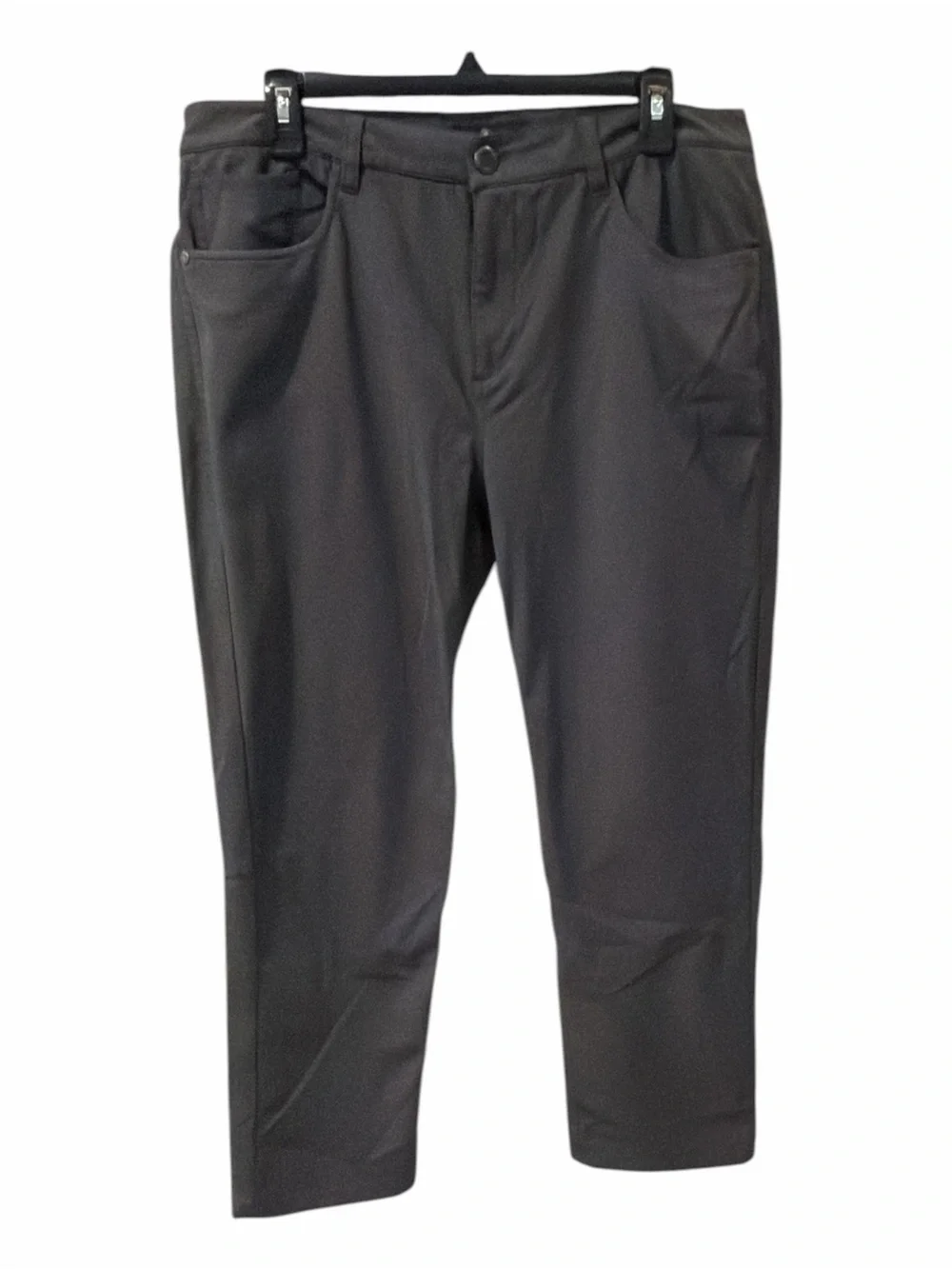 Hart Schaffner Marx Cropped Dress Pants Men's 36x30 Dark Gray Tailored Career